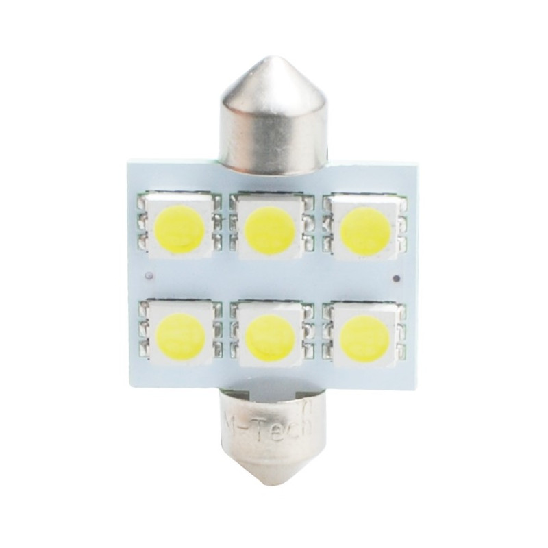 LED - Diode L052 - C5W 36mm 6xSMD5050 WeiÎ²